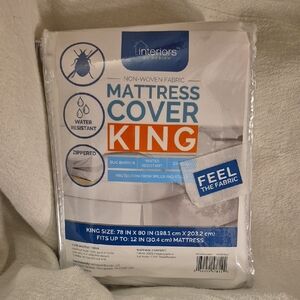 Interiors by Design Water-Resistant White Mattress Cover - King